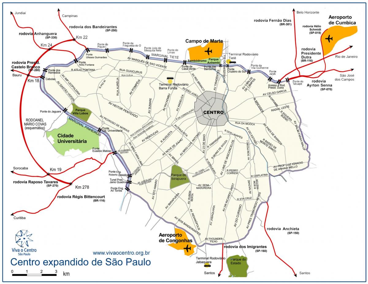 Kart av store center São Paulo