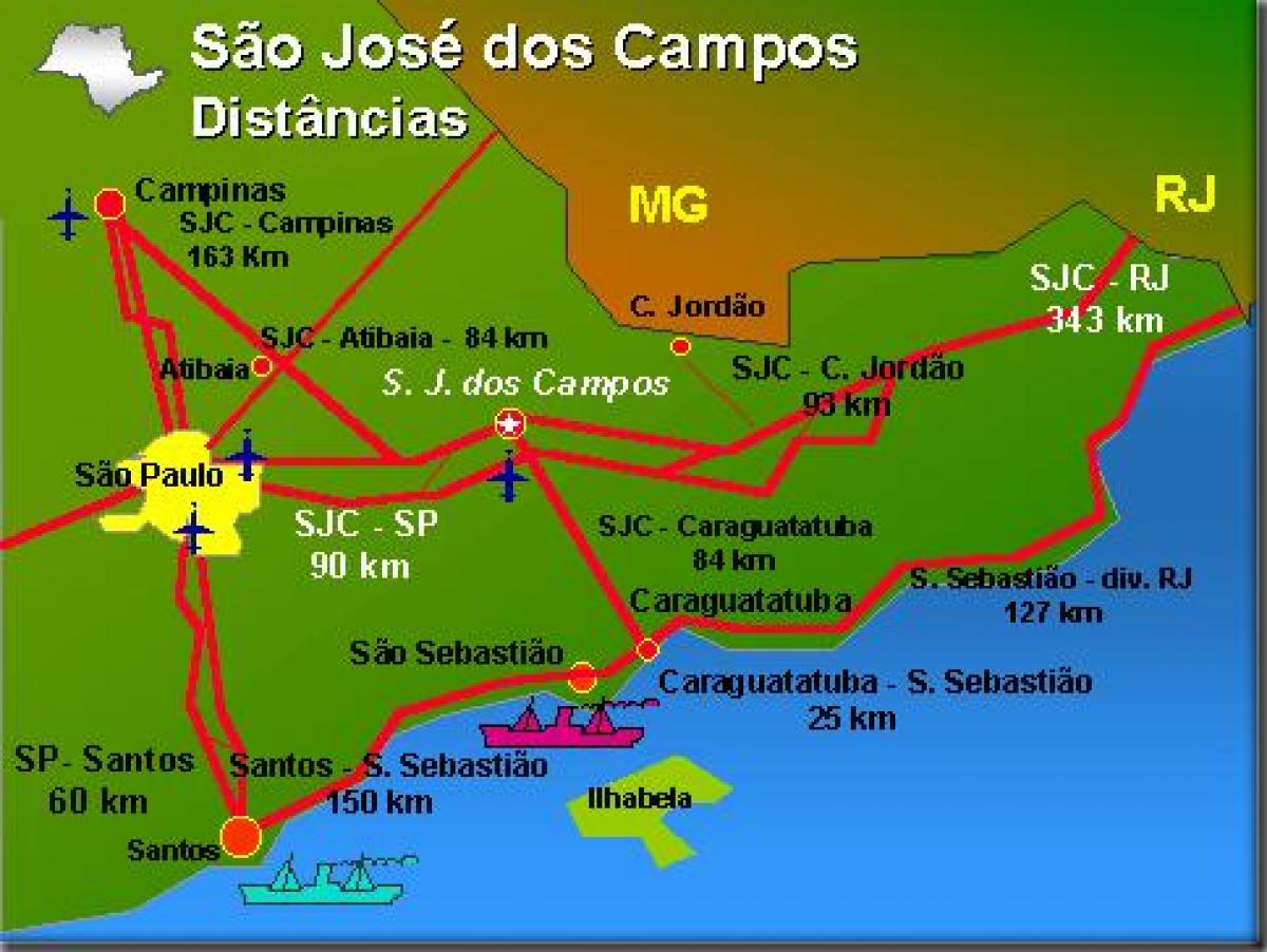 Kart av São José dos Campos airport