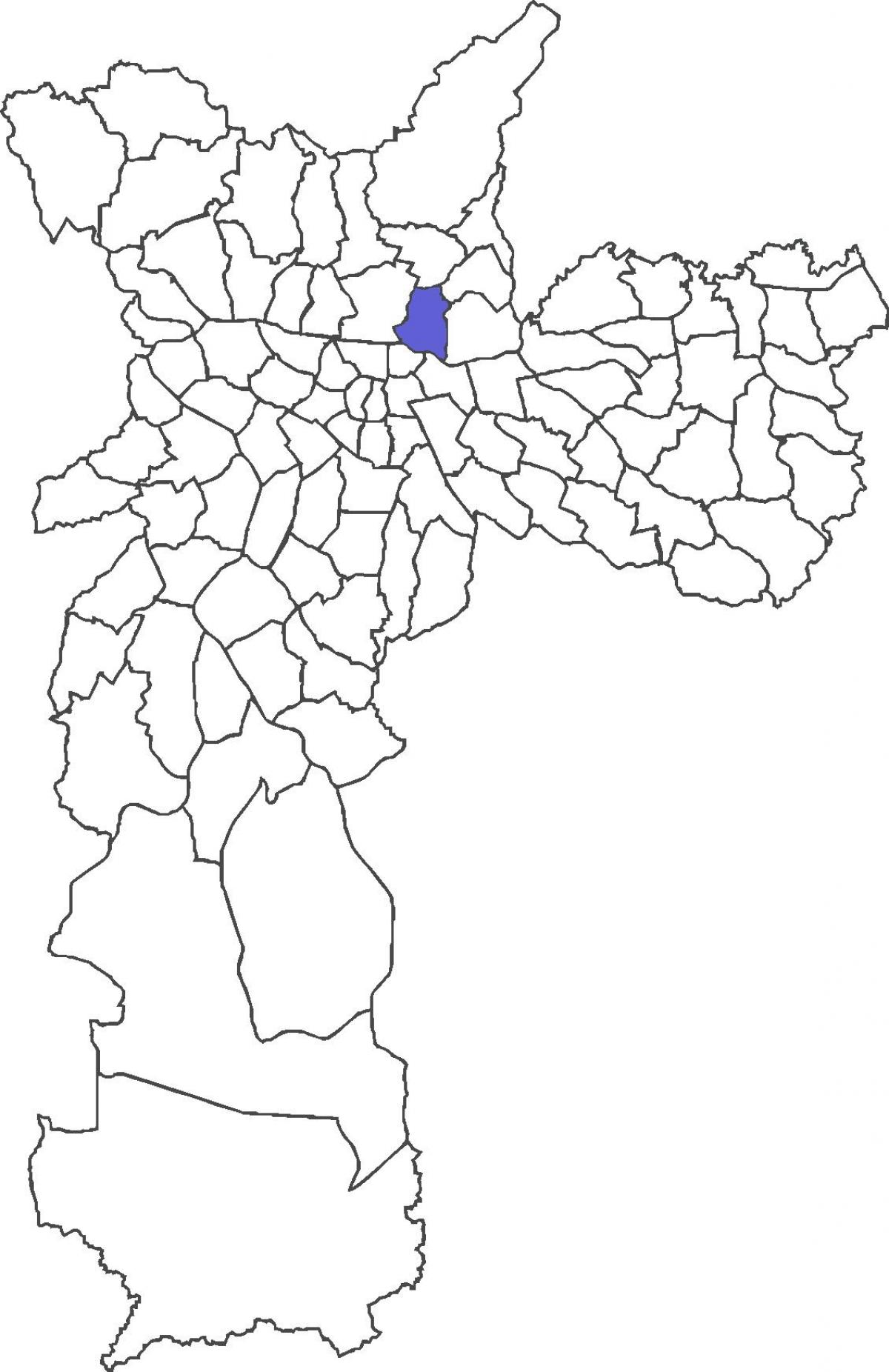 Kart over Vila Guilherme distriktet