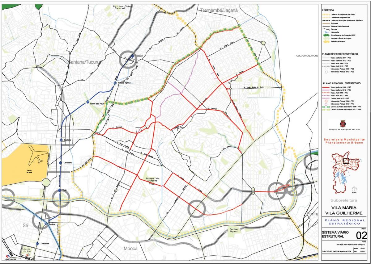 Kart over Vila Maria São Paulo - Veier