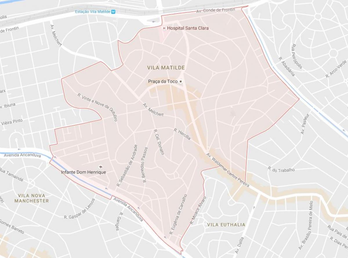 Kart over Vila Matilde São Paulo