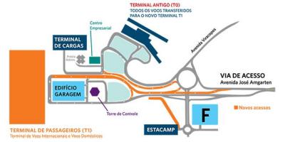 Kart av internasjonale flyplass parkering Viracopos