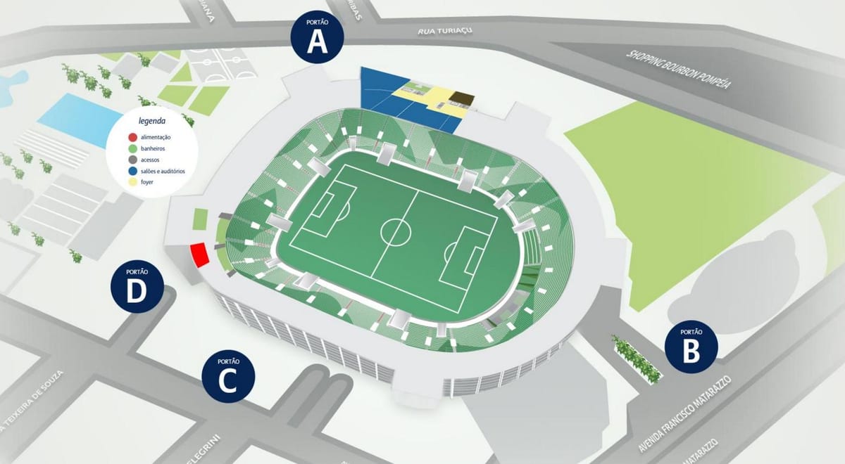 Kart av Allianz Parque - Nivå 1