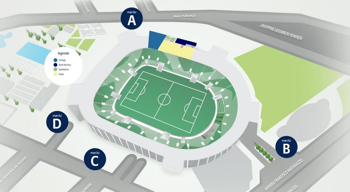 Kart av Allianz Parque - Nivå 2