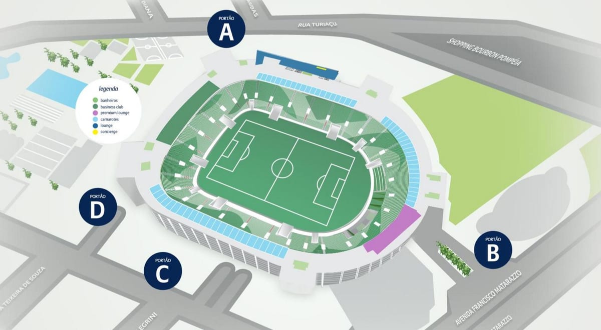 Kart av Allianz Parque - Nivå 3