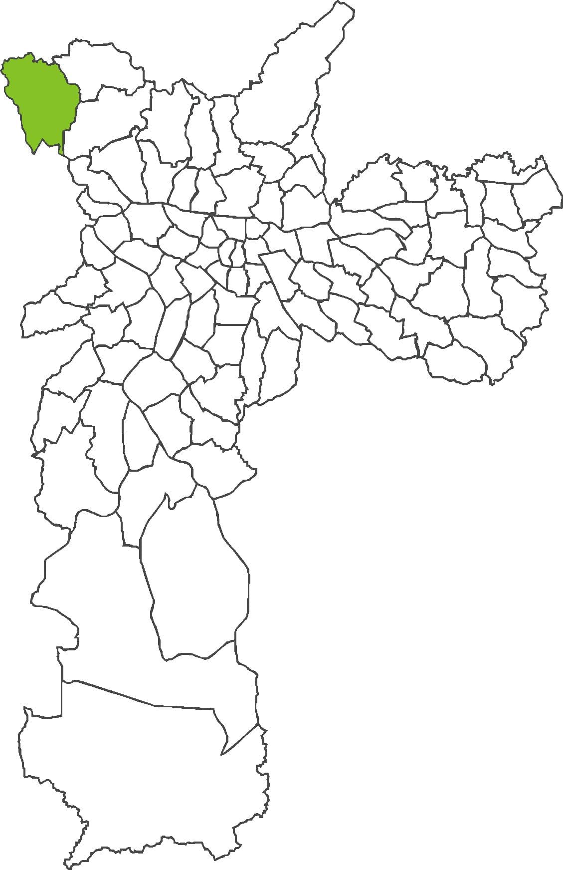 Kart over distriktet Anhangüera