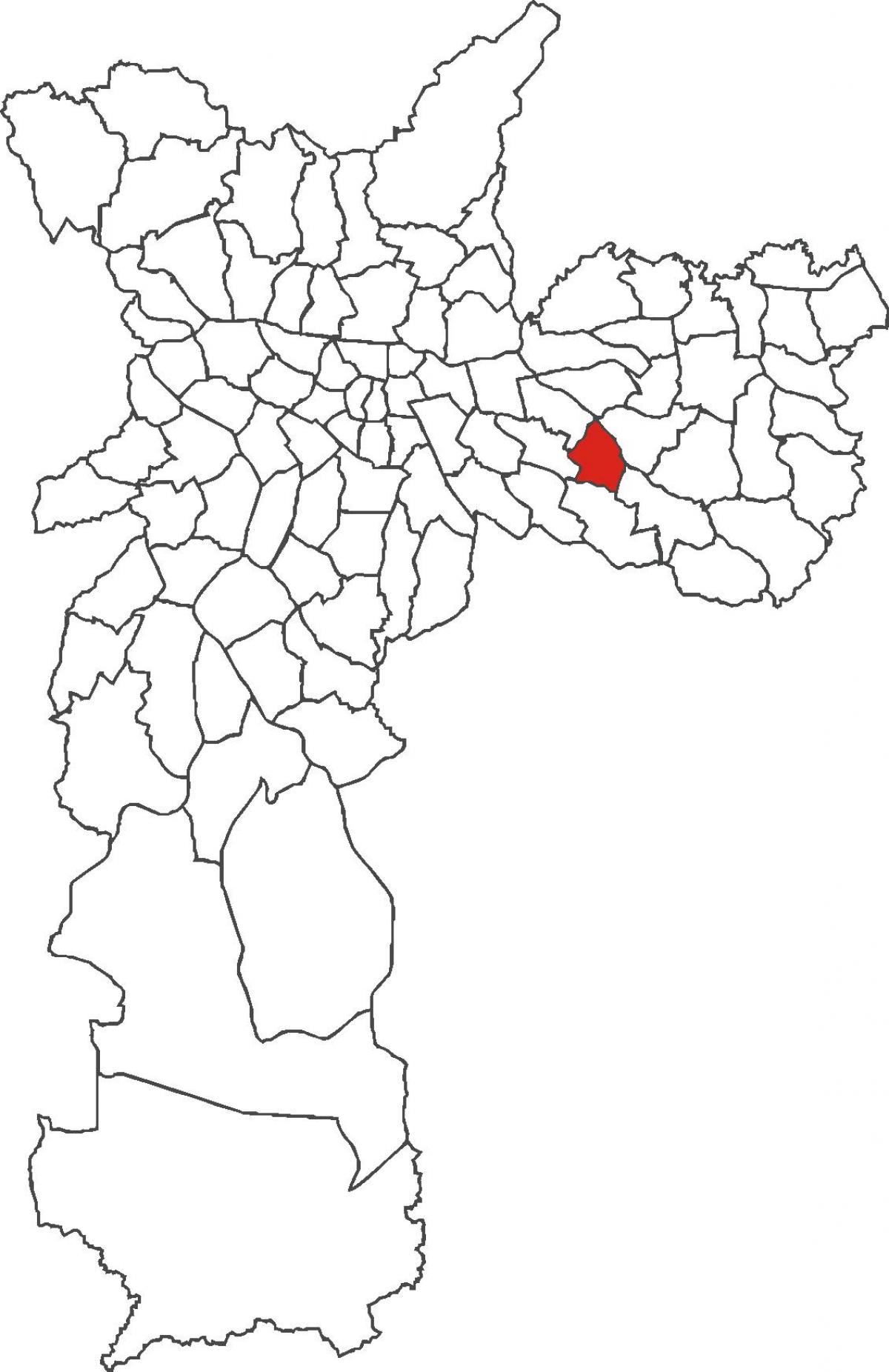 Kart over Aricanduva-distriktet