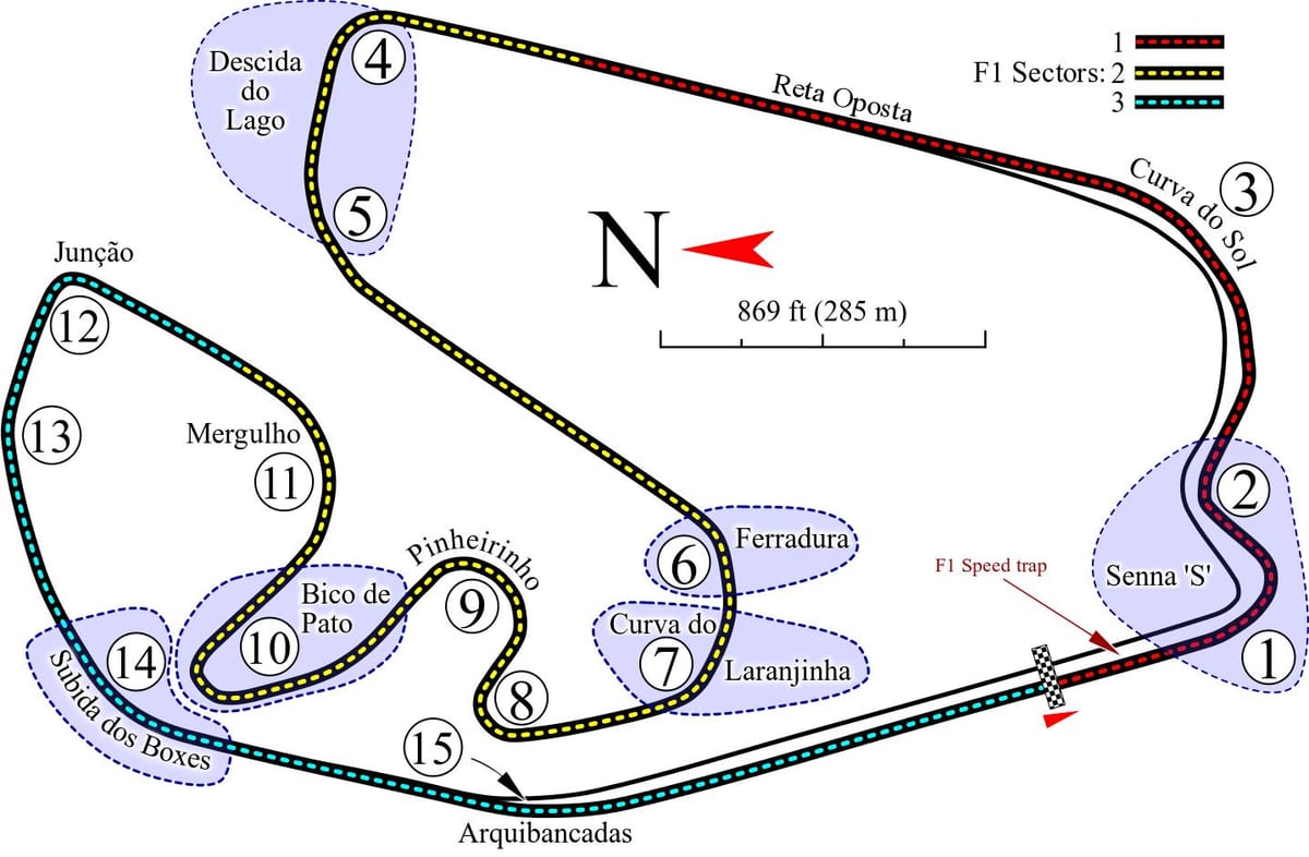 Kart over Autódromo José Carlos Tempo São Paulo