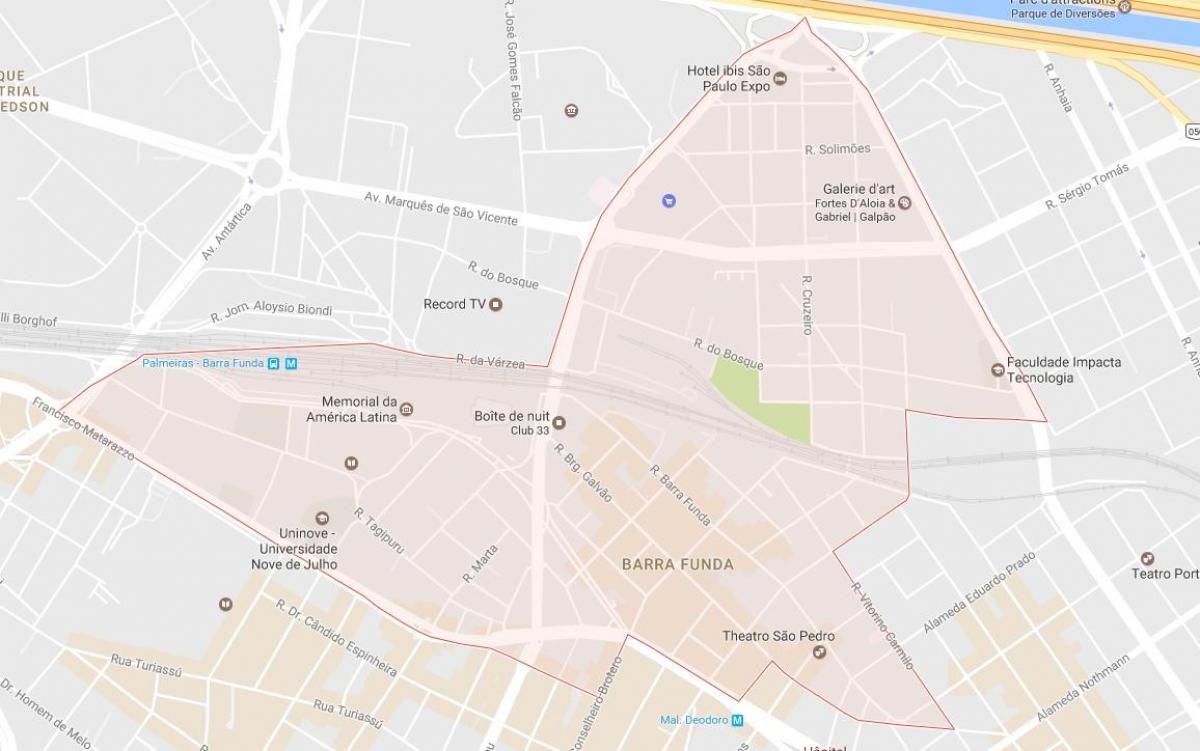 Kart av Barra Sentrum São Paulo