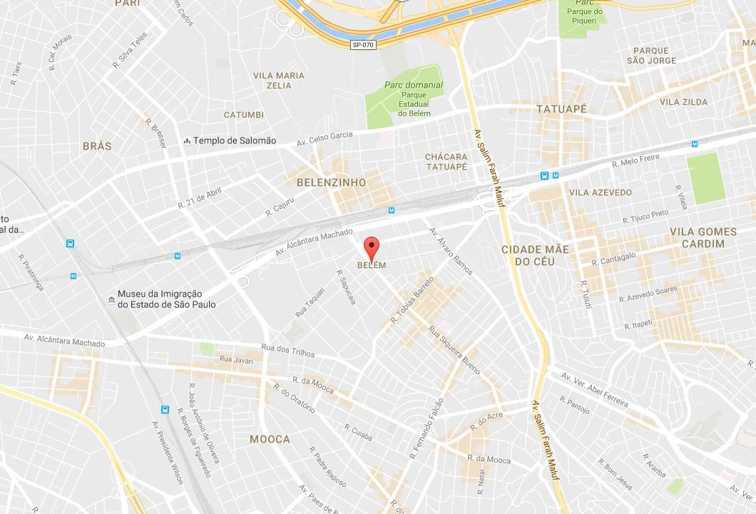 Kart av Belém-São Paulo