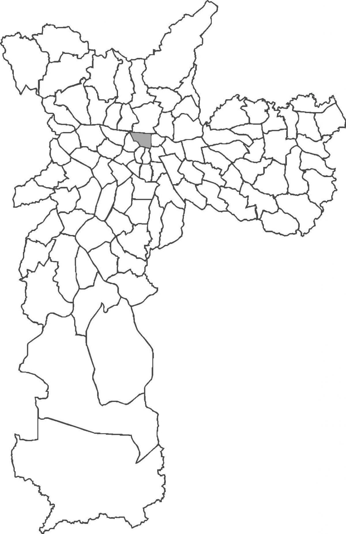Kart av Bom Retiro-distriktet