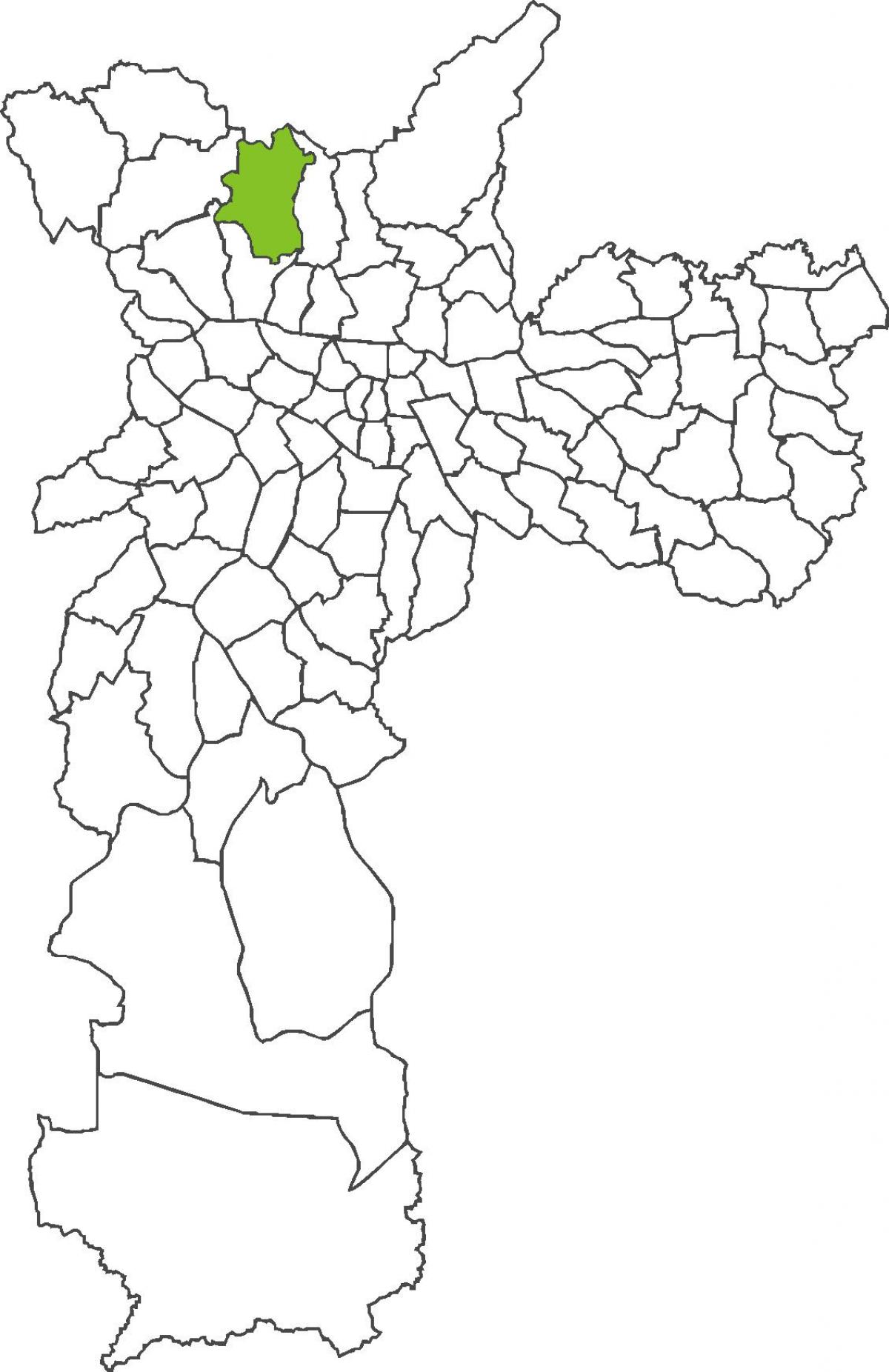 Kart over distriktet Brasilândia