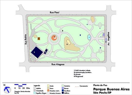 Kart av Buenos Aires São Paulo park