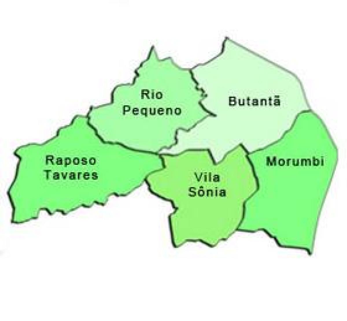 Kart over Butantã sub-prefecture