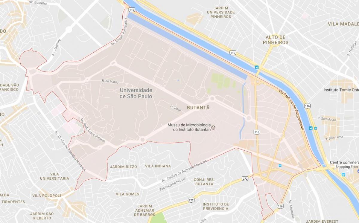 Kart over Butantã São Paulo