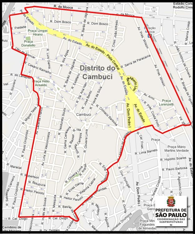 Kart over Cambuci São Paulo