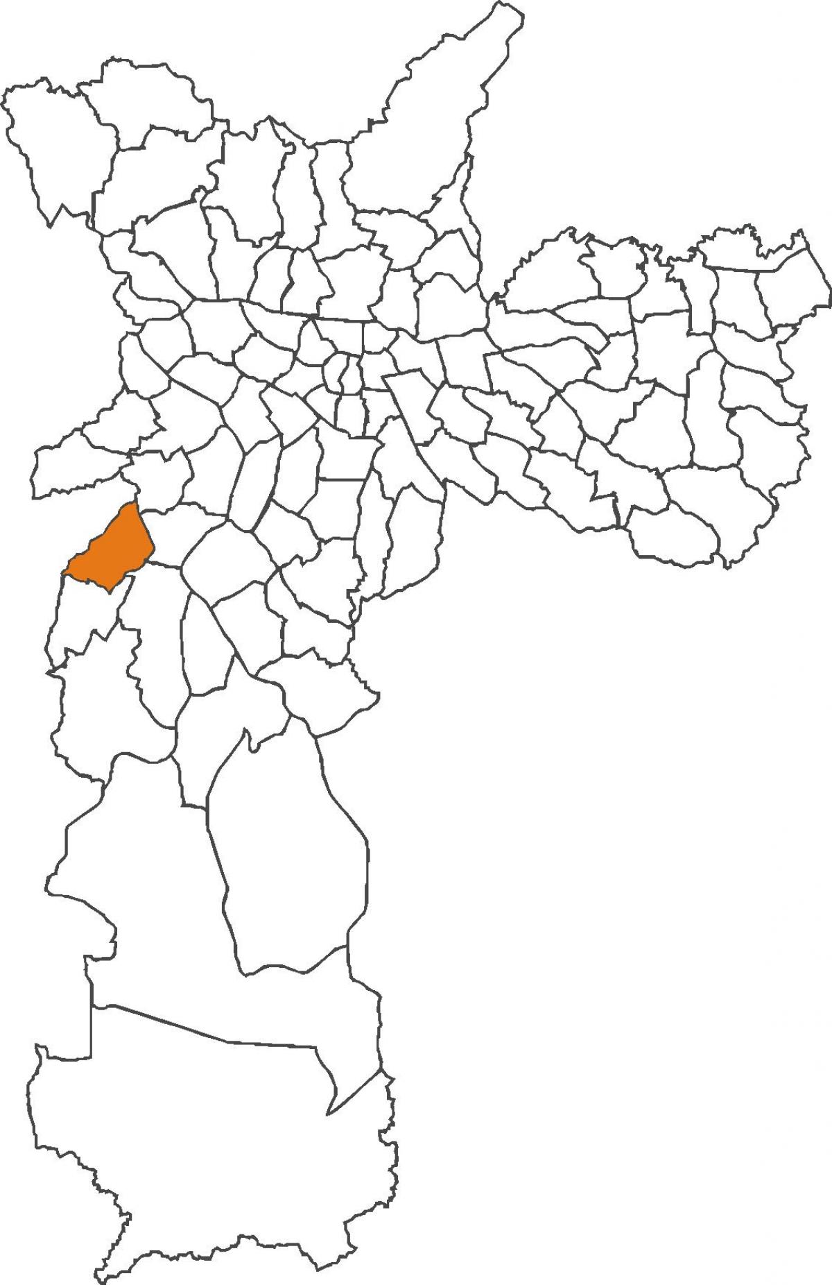 Kart av Campo Limpo distriktet