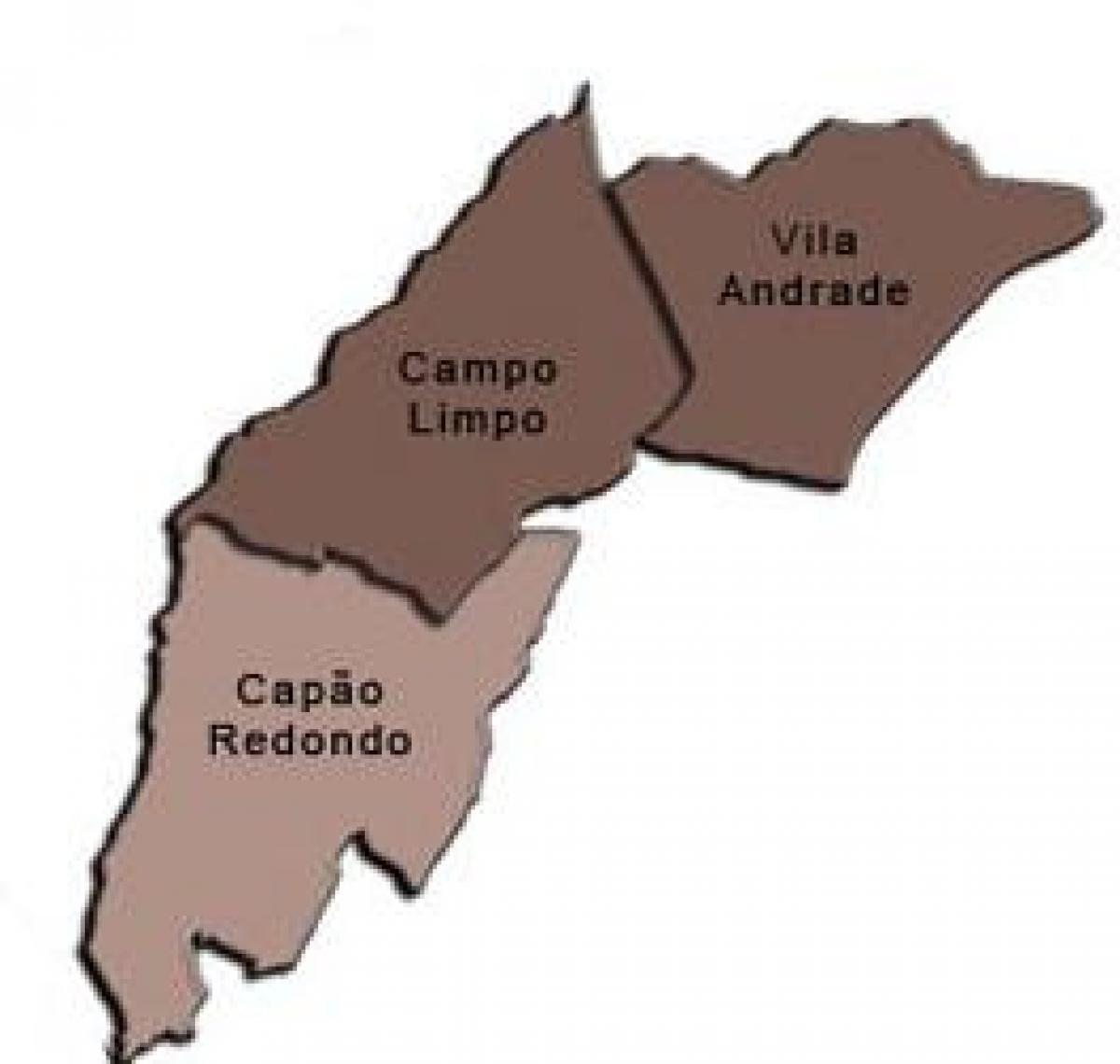 Kart av Campo Limpo sub-prefecture