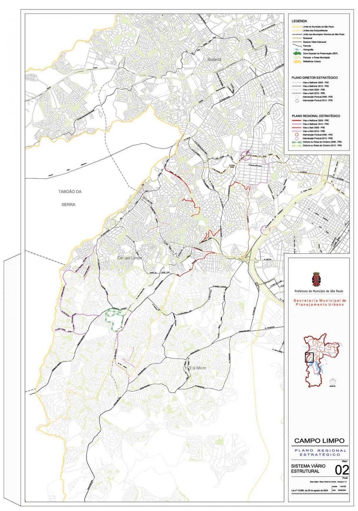 Kart av Campo Limpo São Paulo - Veier