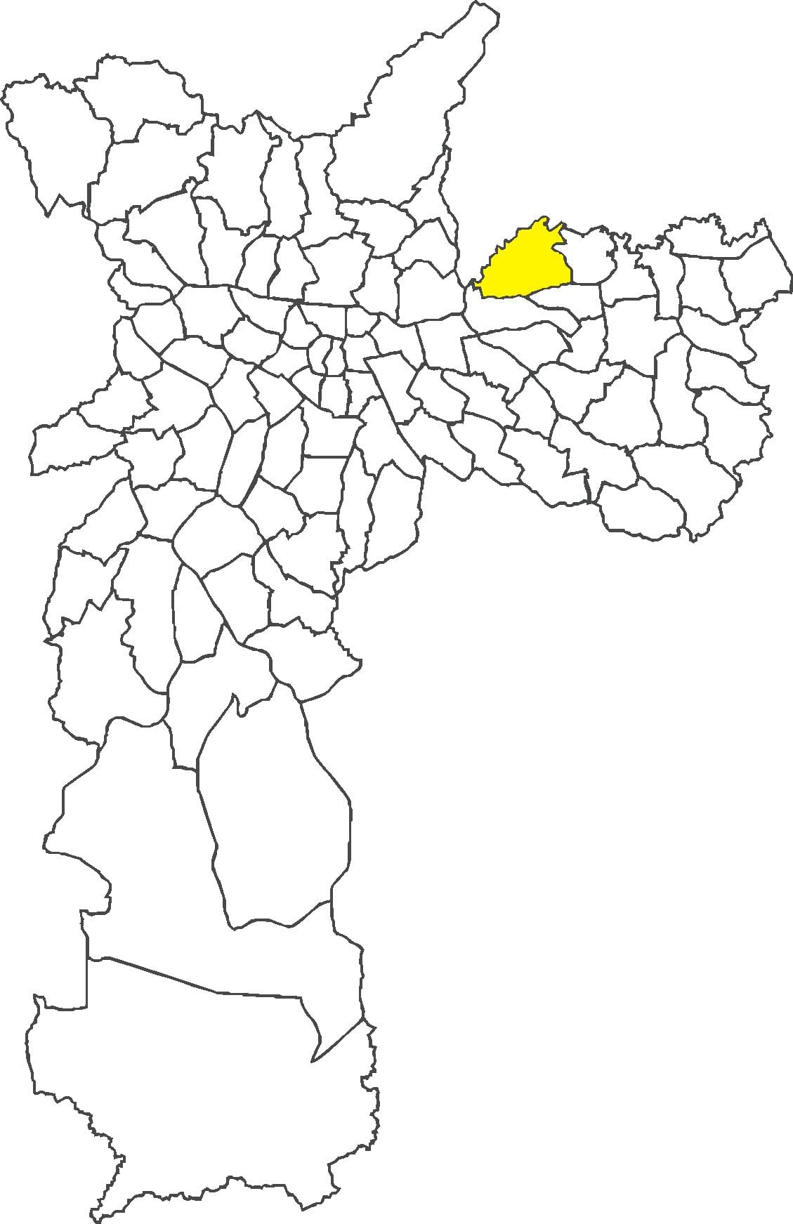 Kart over distriktet Cangaíba