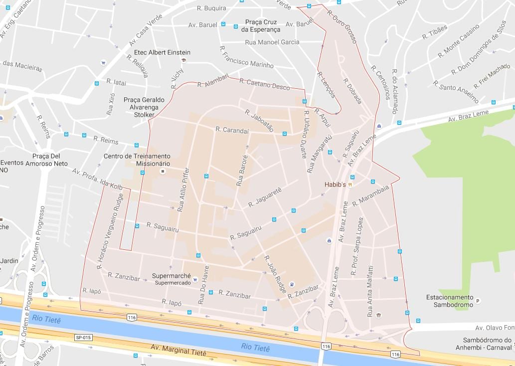 Kart av Casa Verde-São Paulo