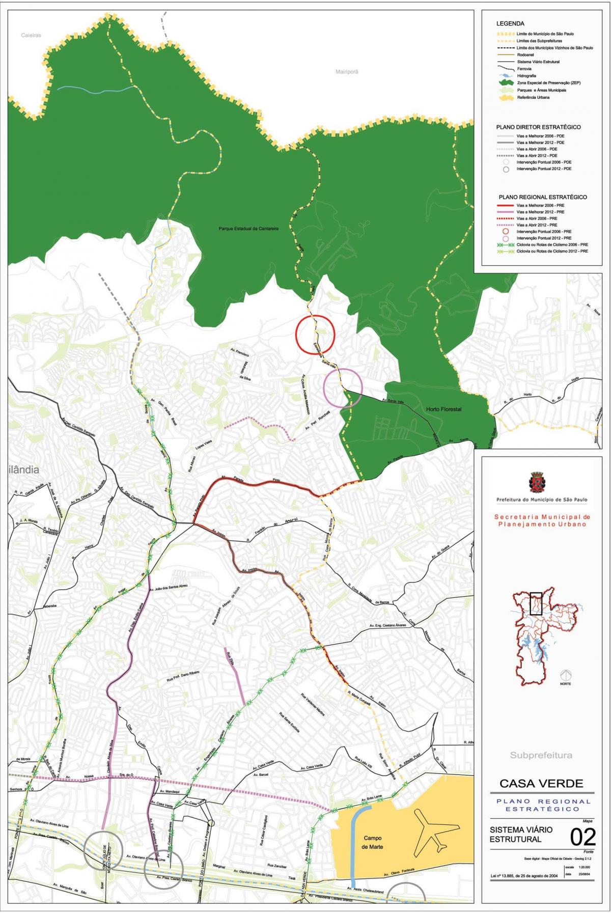 Kart av Casa Verde-São Paulo - Veier
