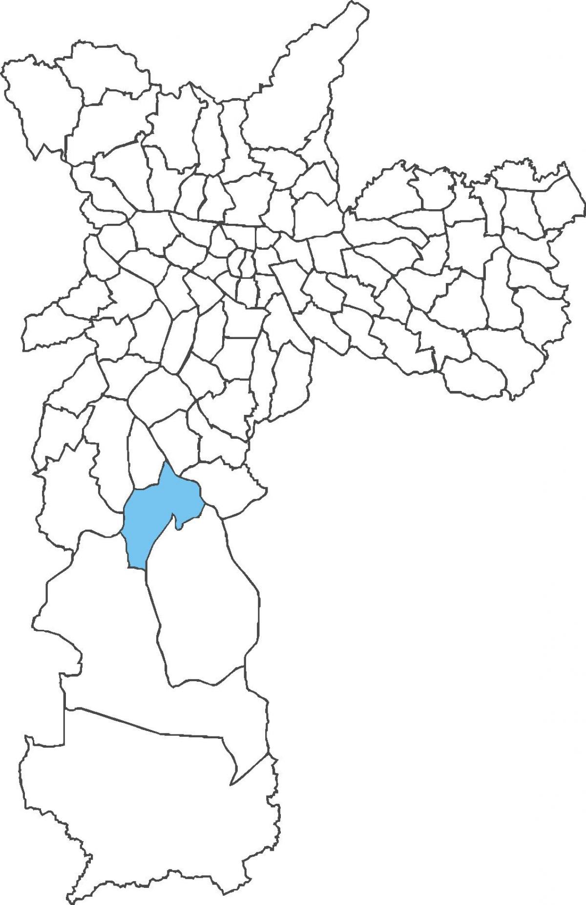 Kart over Cidade Dutra distriktet