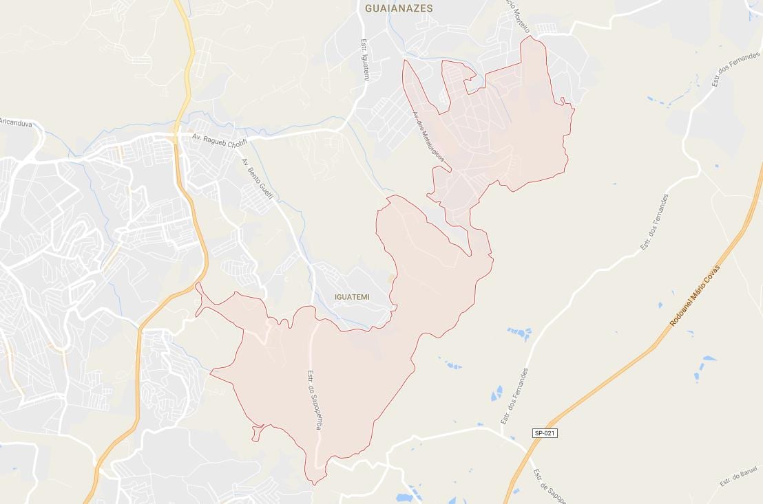 Kart over Cidade Tiradentes-São Paulo
