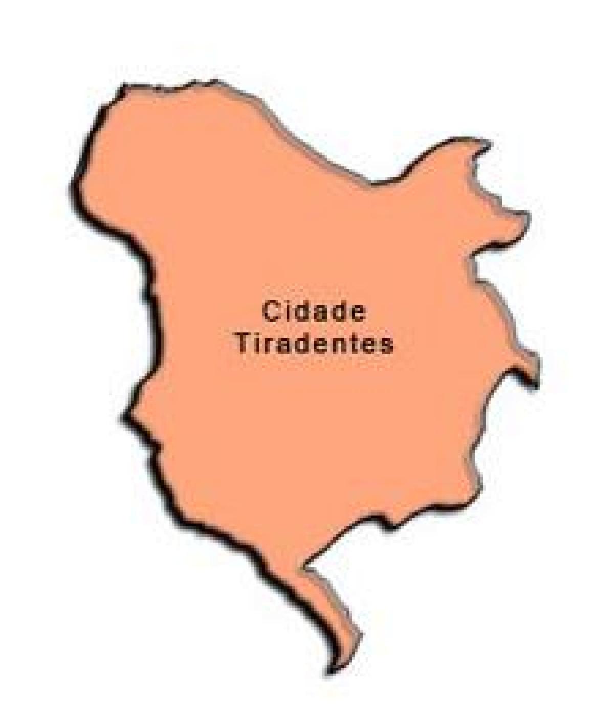 Kart over Cidade Tiradentes-sub-prefecture