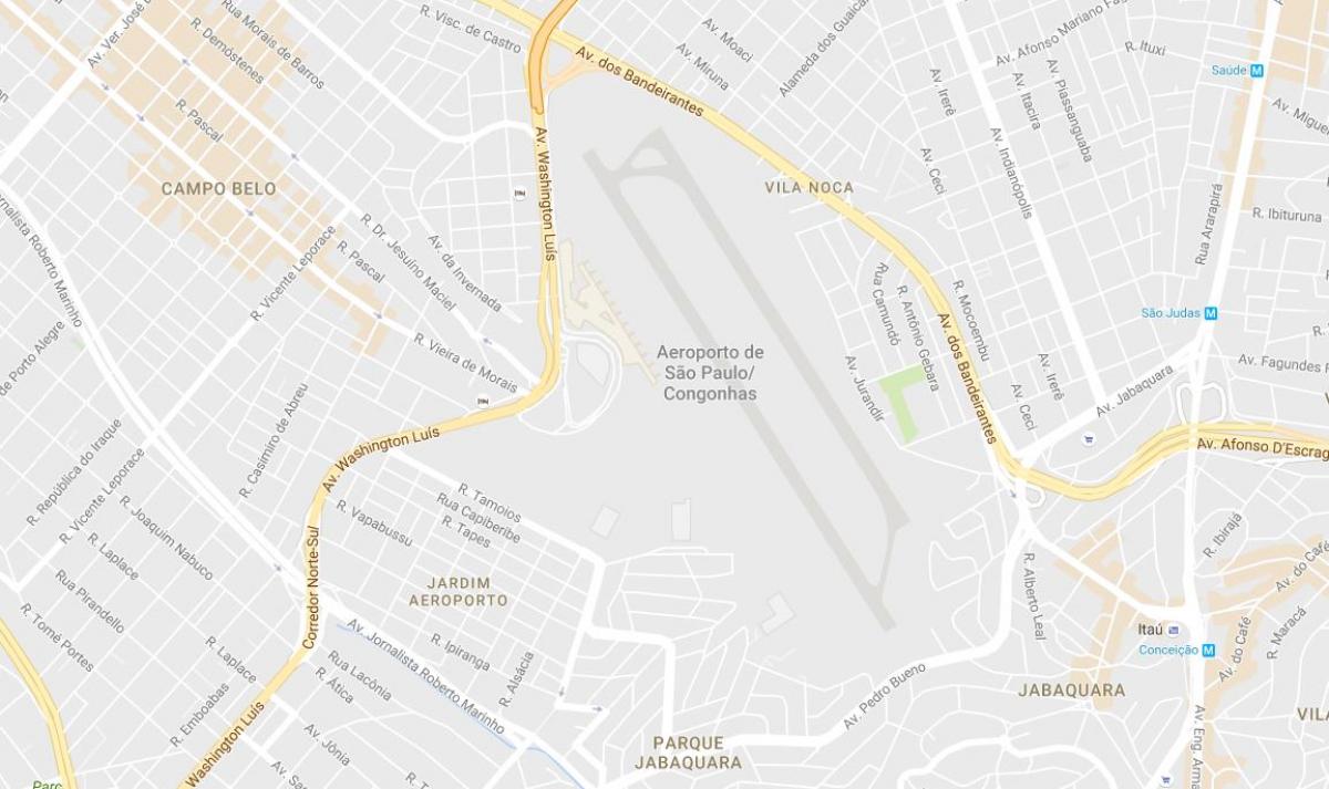 Kart over Congonhas airport
