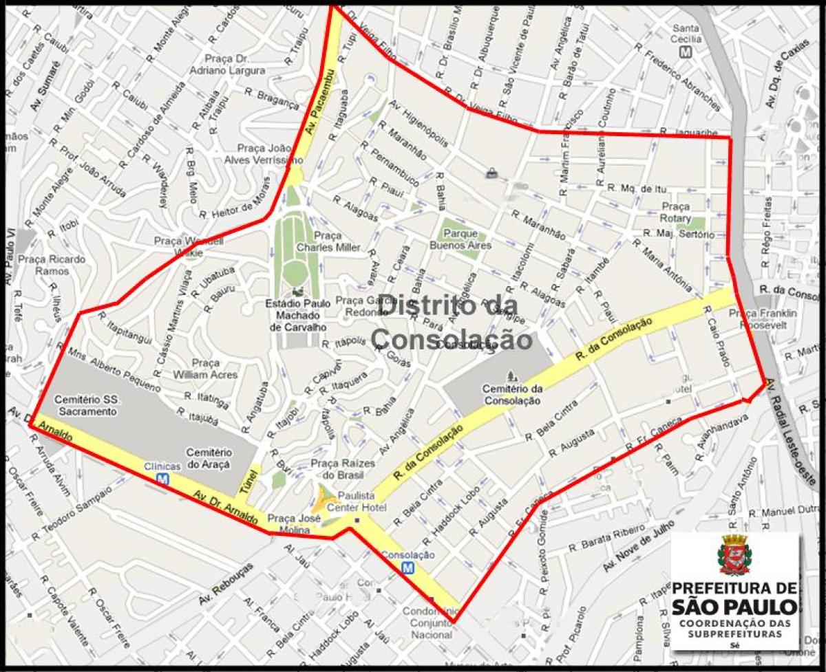Kart over Consolação São Paulo