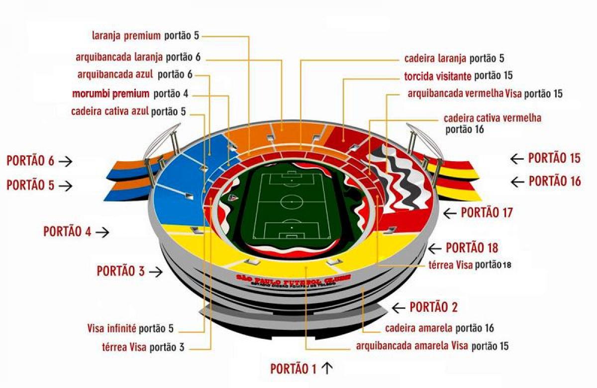 Kart over Cícero-Pompeu-de-Toledo stadion