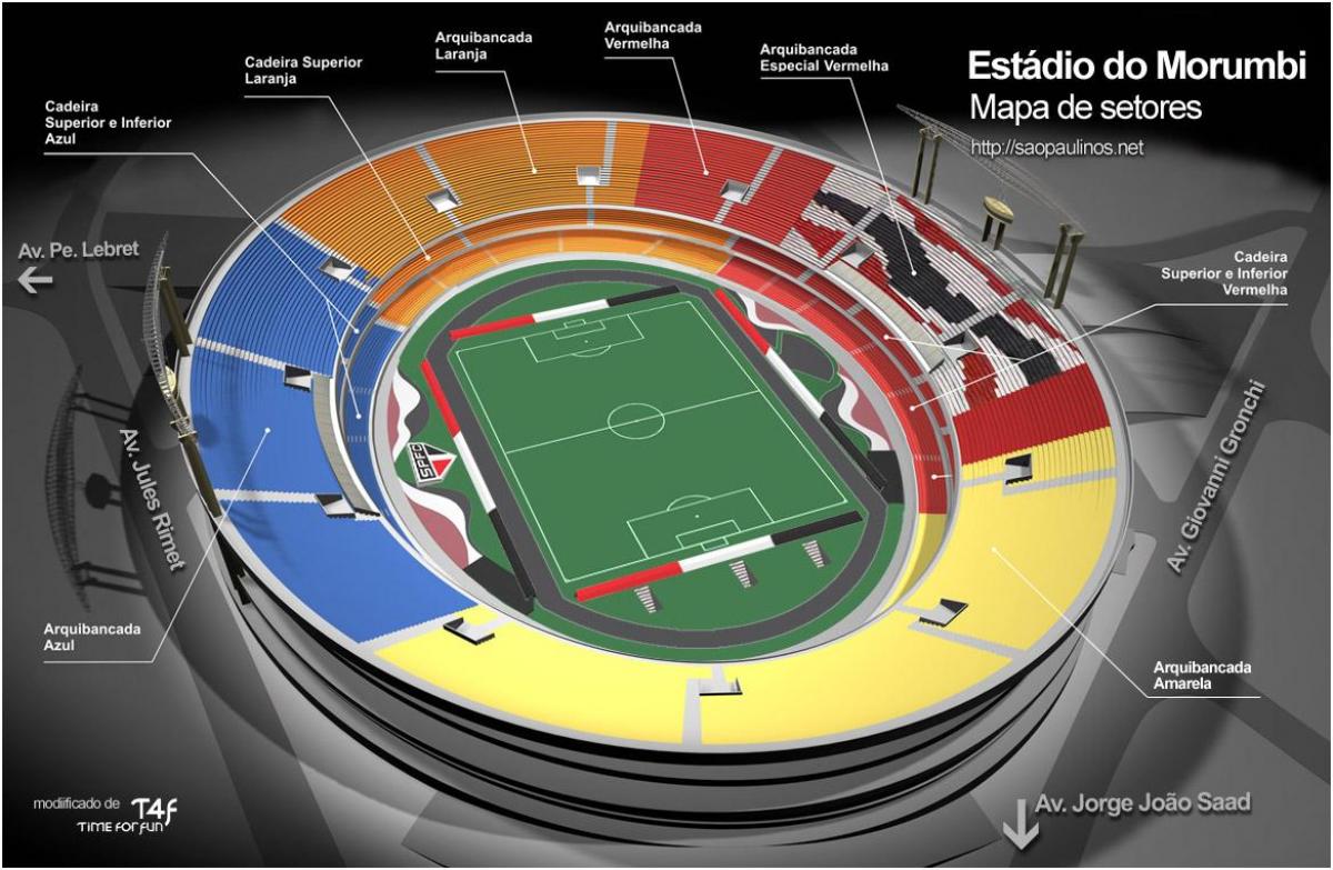 Kart over Cícero-Pompeu-de-Toledo São Paulo stadion