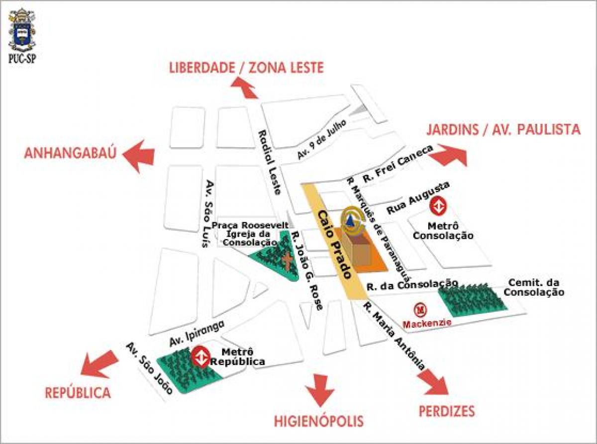 Kart av det Pavelige Katolske Universitetet i São Paulo