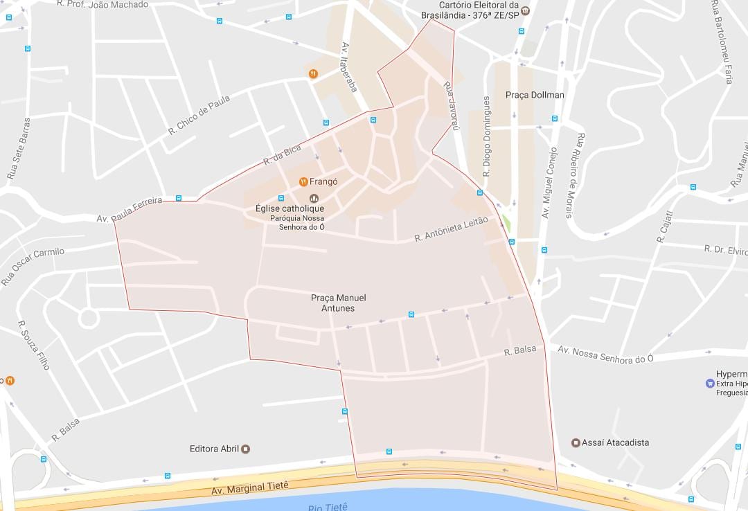 Kart over Freguesia gjøre " São Paulo