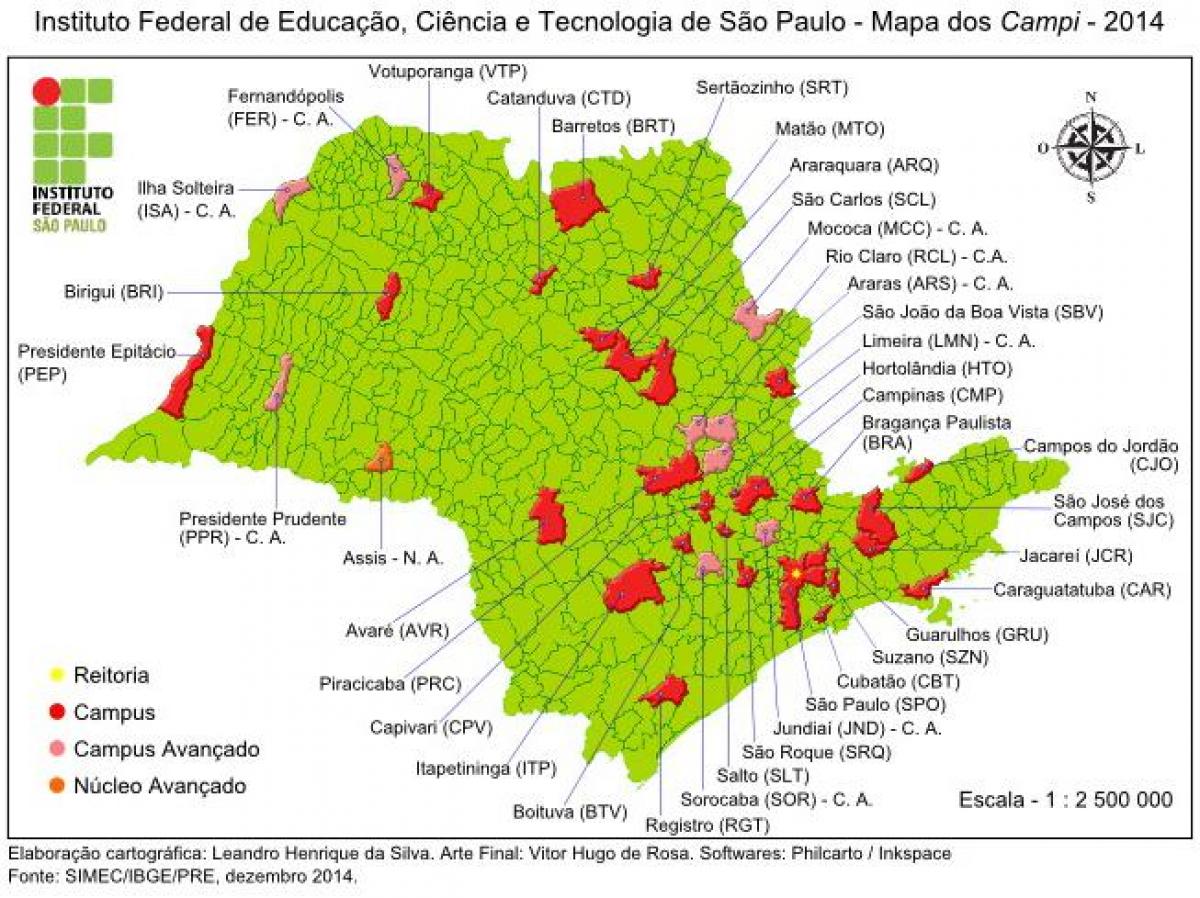 Kart av Federal institute of São Paulo - IFSP
