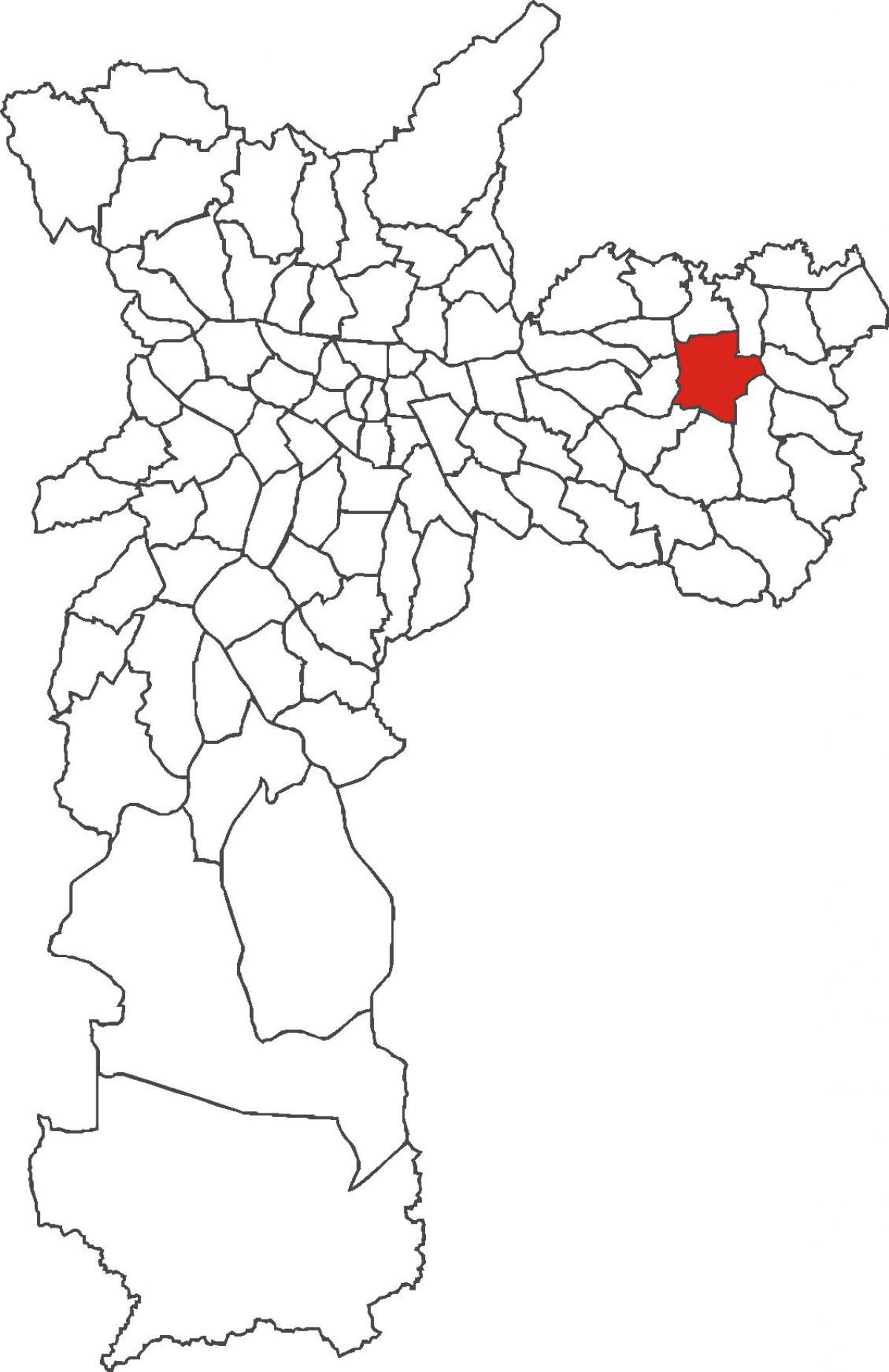 Kart over distriktet Itaquera