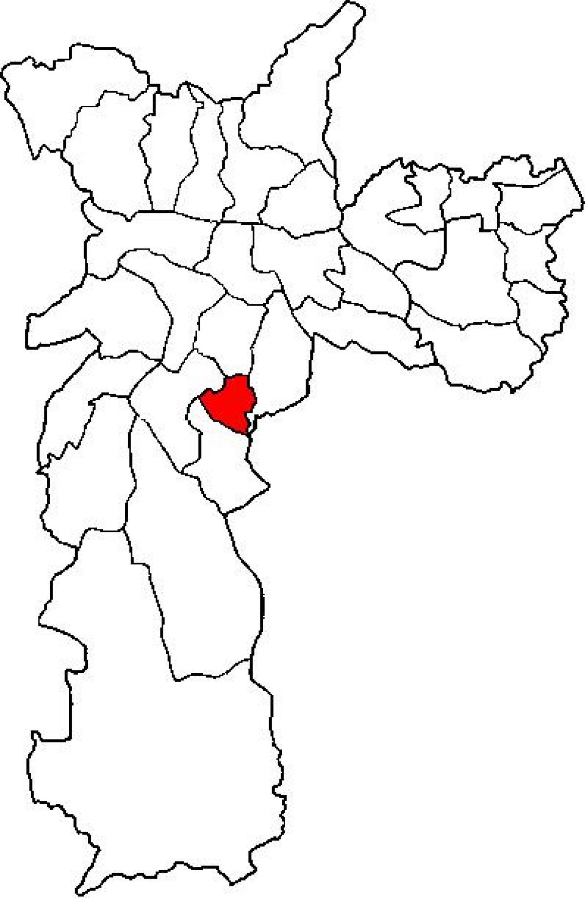 Kart av Jabaquara sub-prefecture São Paulo