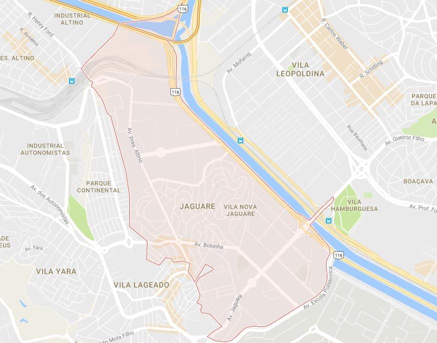 Kart over Jaguaré São Paulo