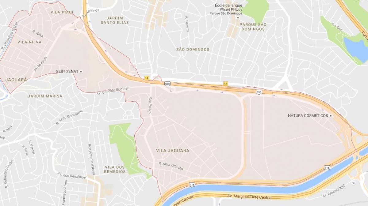 Kart over Jaguara São Paulo