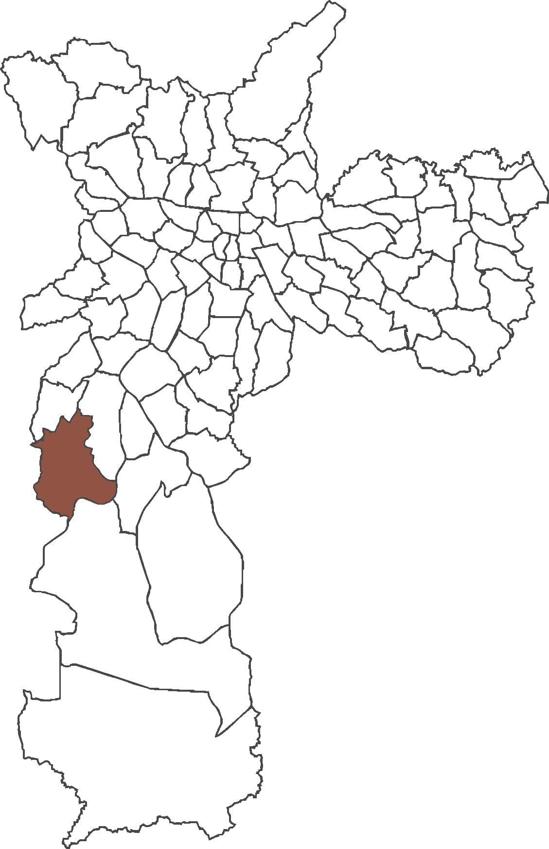 Kart av Jardim Ângela distriktet