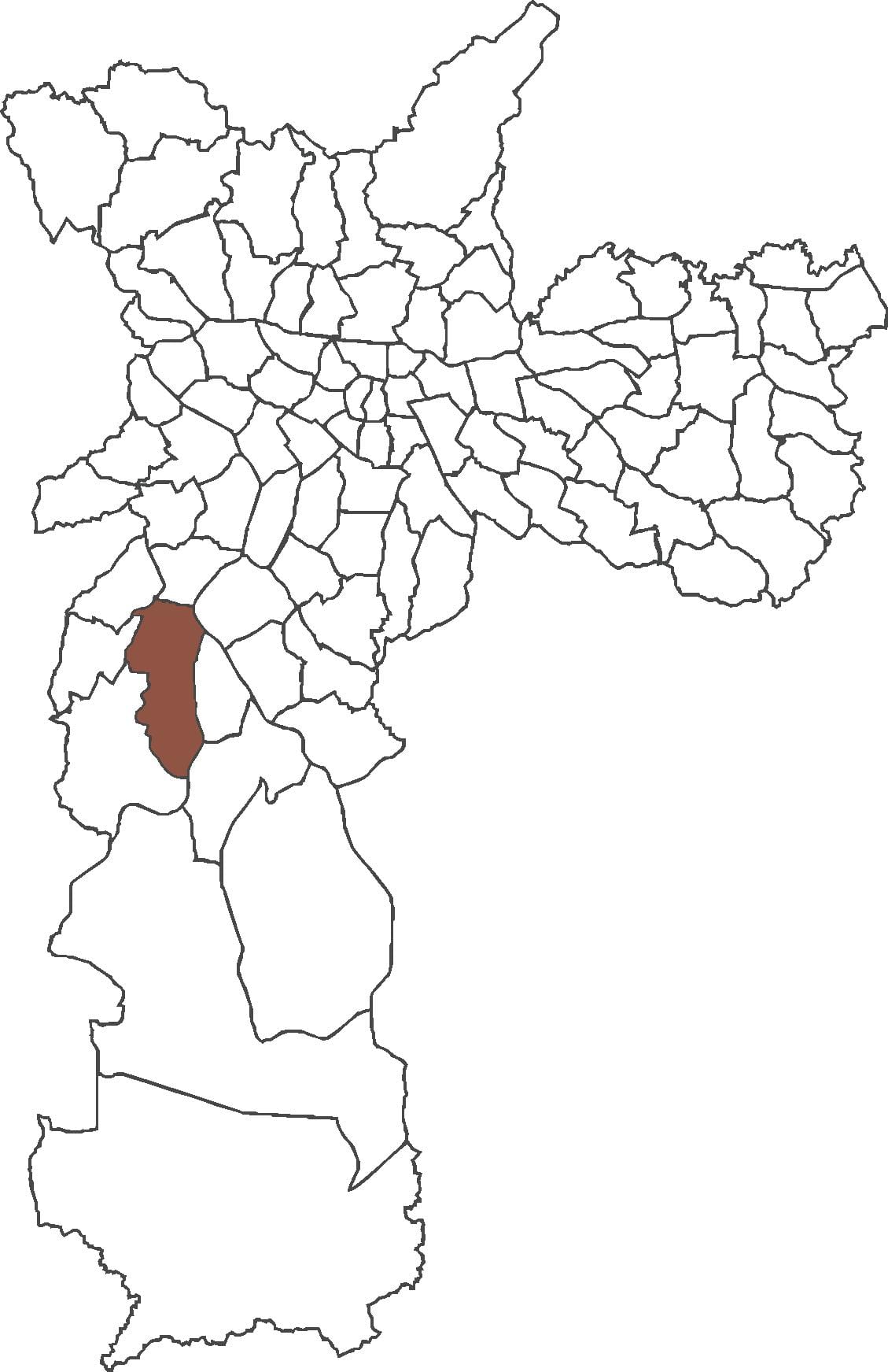 Kart av Jardim São Luís distriktet