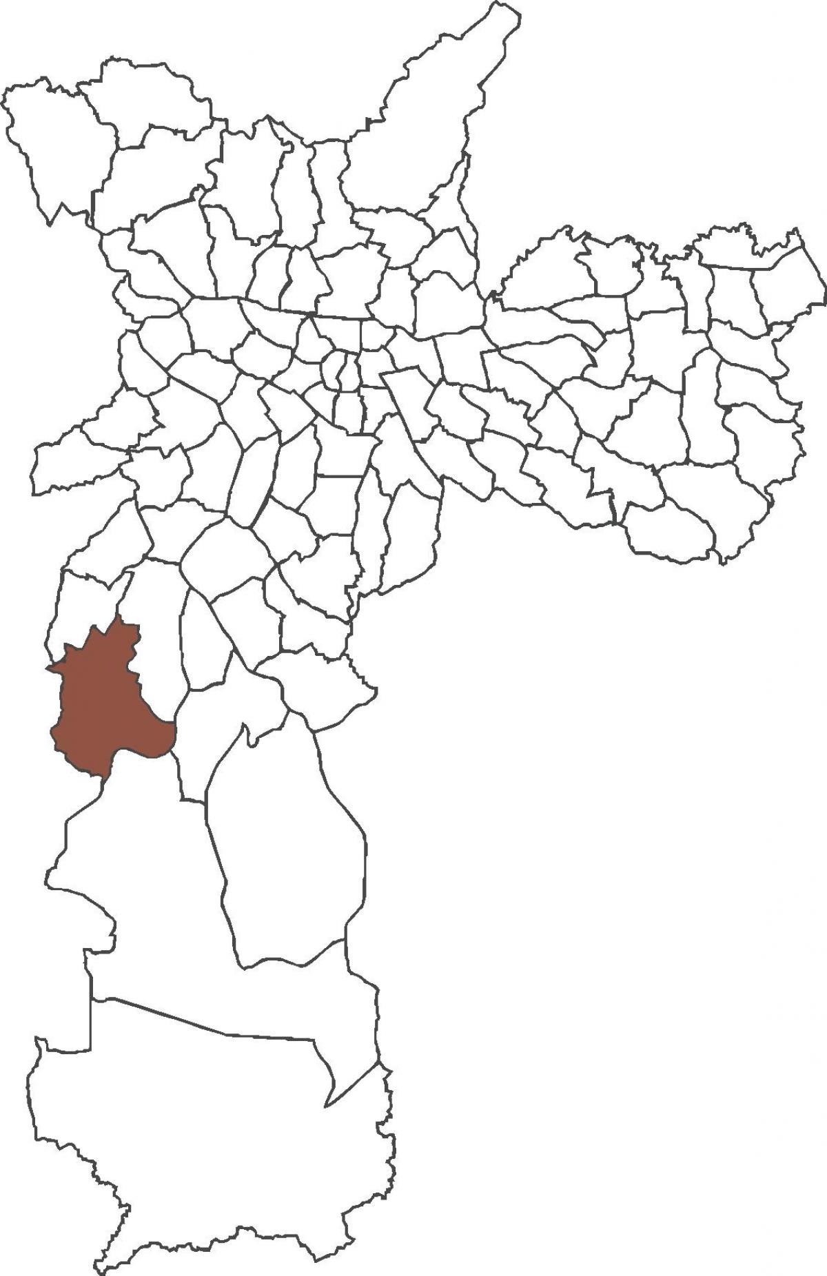 Kart av Jardim Ângela distriktet