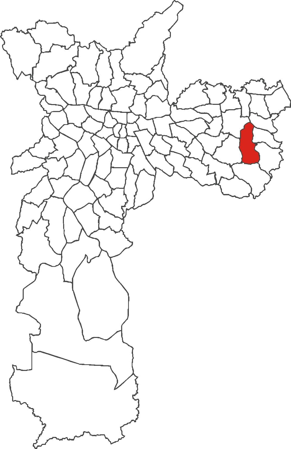 Kart av José Bonifácio distriktet