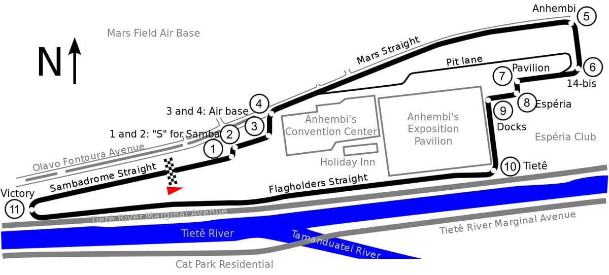 Kart over Kretsen av Anhembi São Paulo
