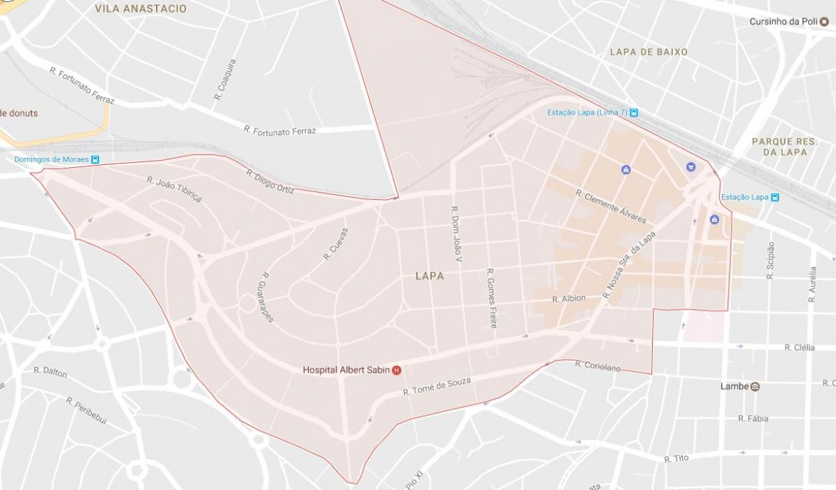 Kart av Lapa-São Paulo