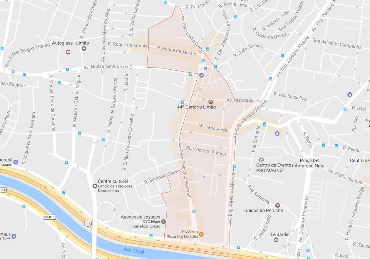 Kart over Limão São Paulo
