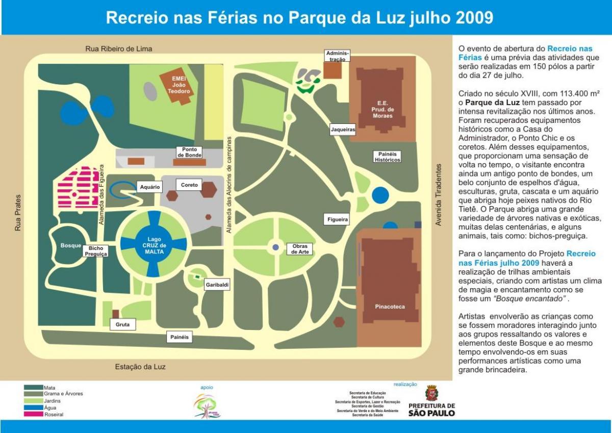 Kart av Luz park São Paulo