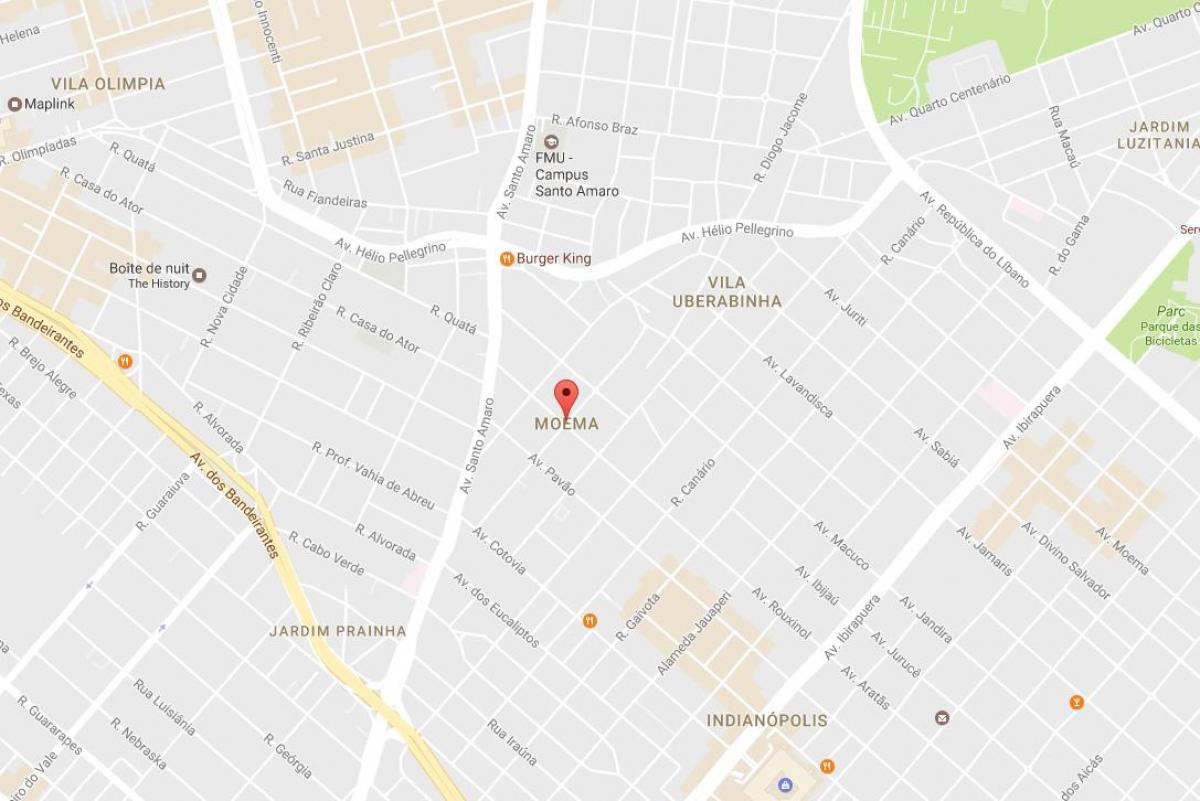 Kart over Moema i São Paulo