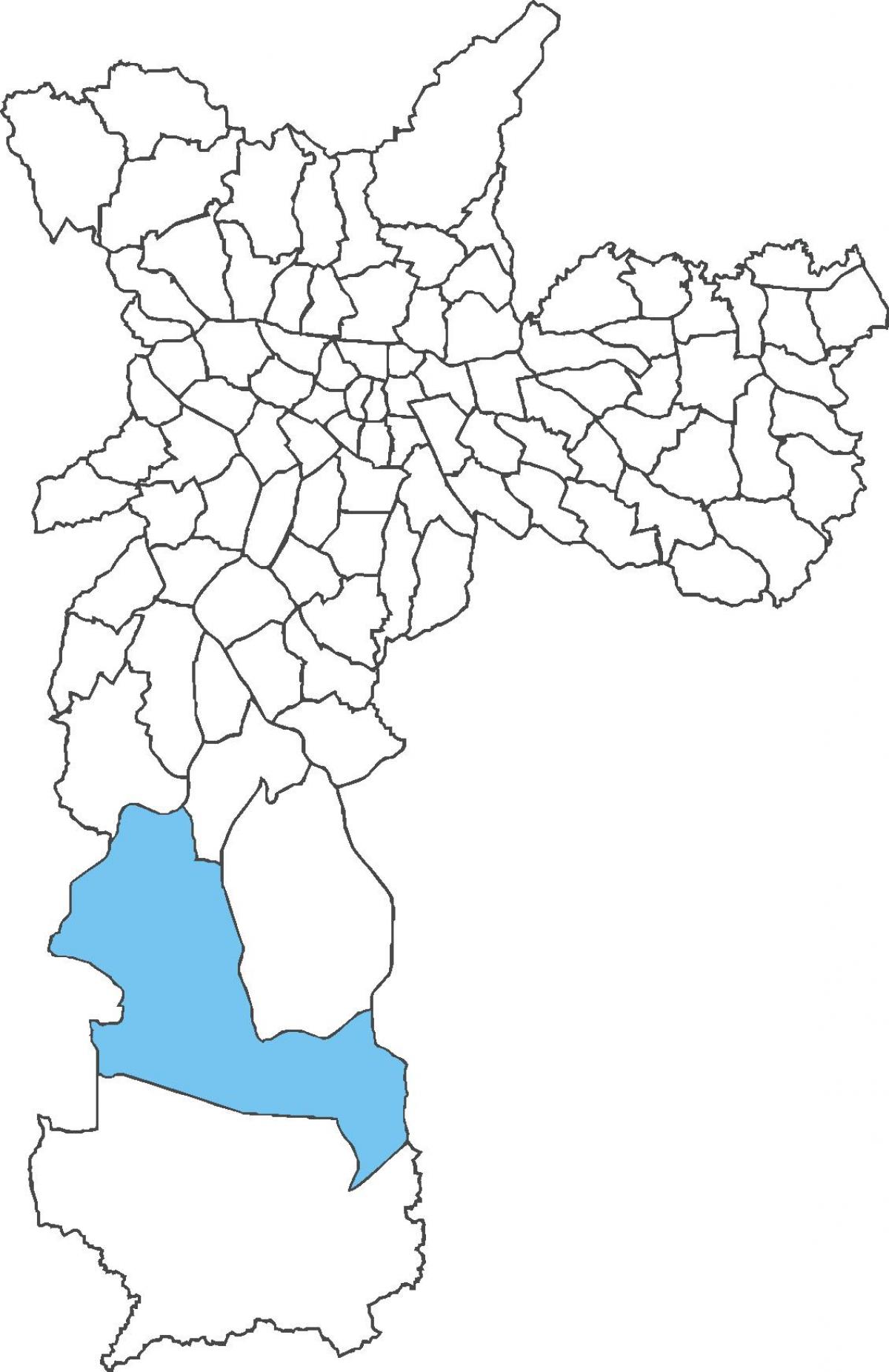 Kart over distriktet Parelheiros